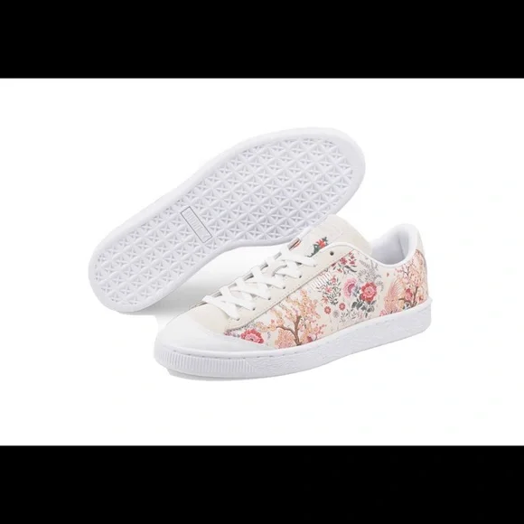 NEW HTF Puma x Liberty Birch Basket Leather Sneakers